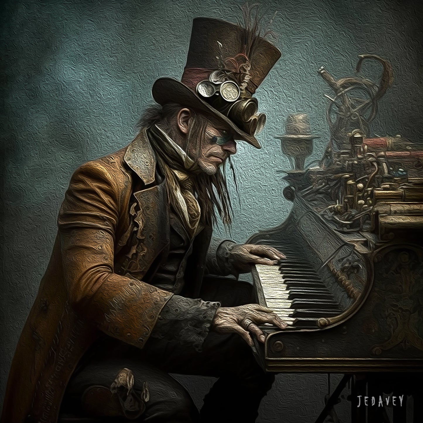 Steampunk Calendar by JEDavey Canvas Art